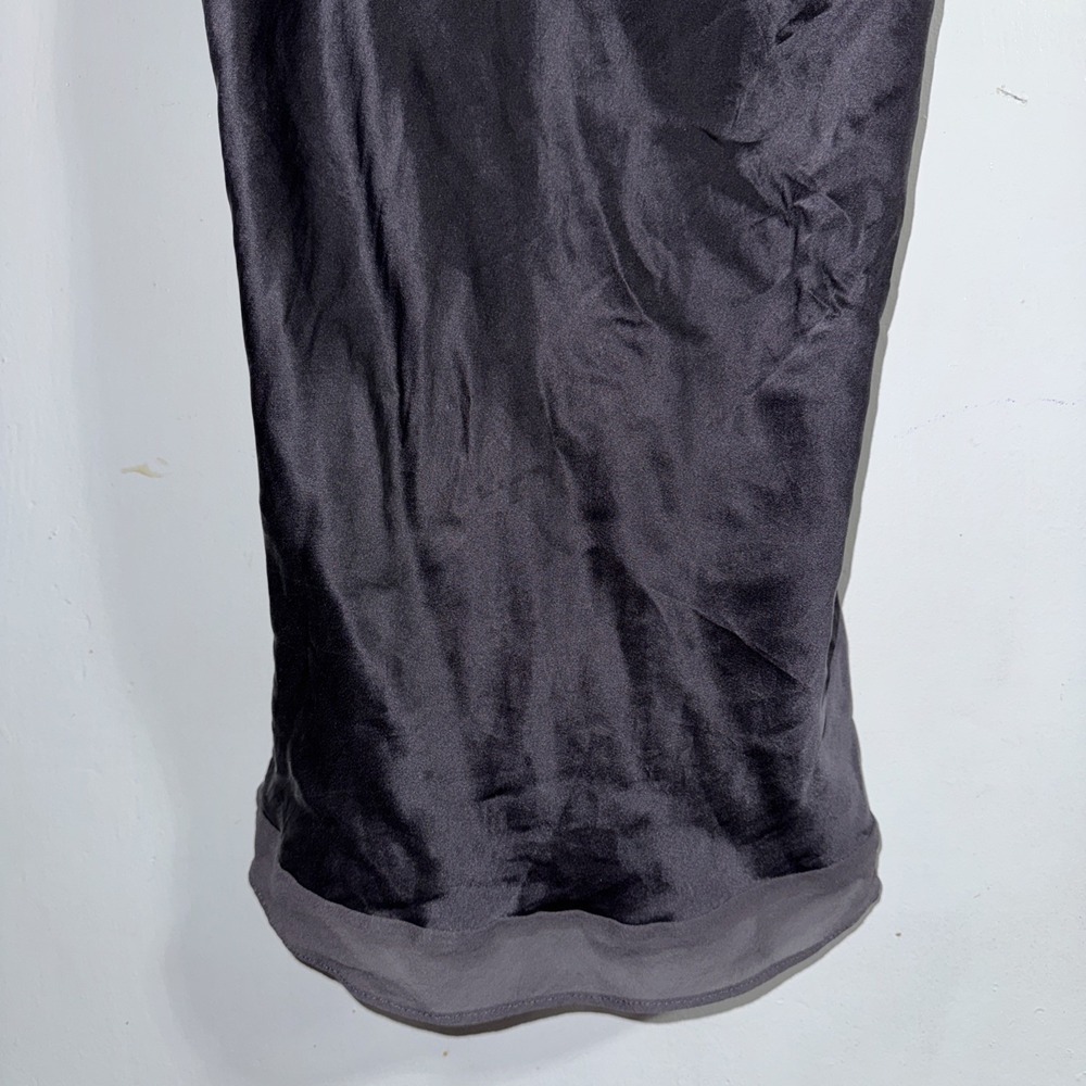 Victorias Secret 2008 Vintage Romantic Gothic Black Silk Lace Slip Dress Size M - Picture 2 of 6
